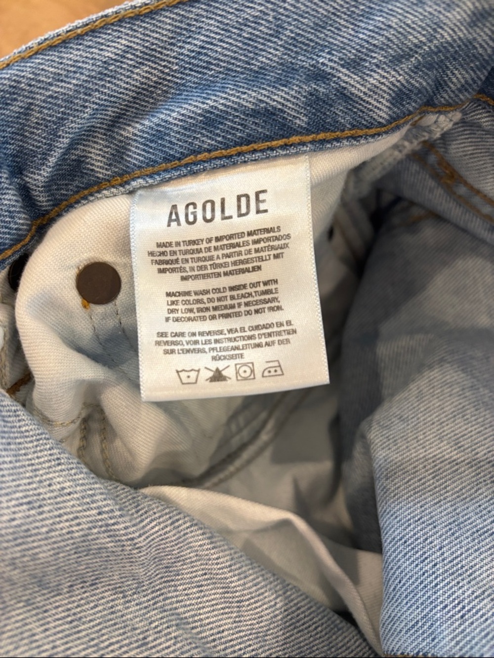 AGOLDE Balloon Leg Denim Jeans Size 30 Designer 100% Cotton Classic Bohemian - Picture 5 of 8